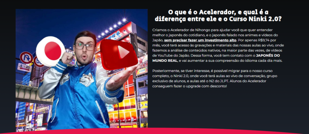 Curso de japonês, Acelerador de Nihongo – Ninki Rodrigo