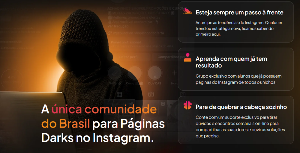 Curso sobre Social Media e Instagram Dark, Comunidade LLPRO - Pedro Noronha