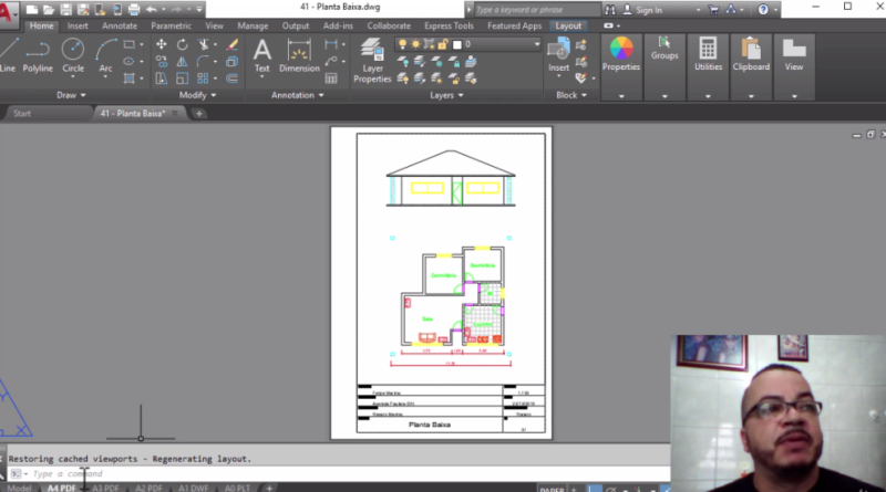 Planta Baixa no AutoCAD - Arquitetura e Projetos de Casas