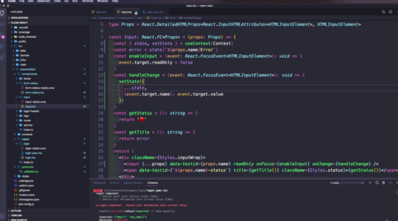 ReactJS + Hooks + Recoil + TDD + Clean Architecture + SOLID