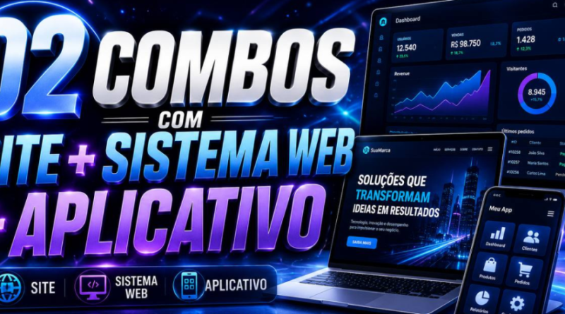 Combos com Site + Sistema Web + App - Hugo Vasconcelos