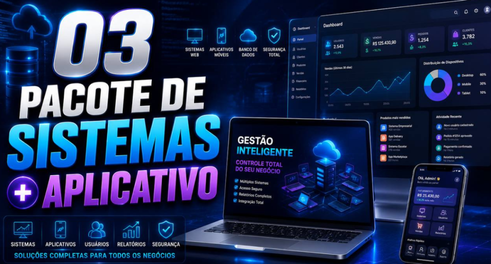 Pacote de Sistemas + Aplicativo - Hugo Vasconcelos