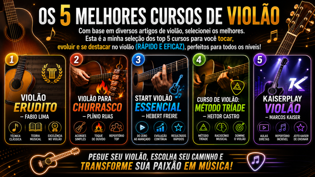 Os 5 melhores cursos de Violão
