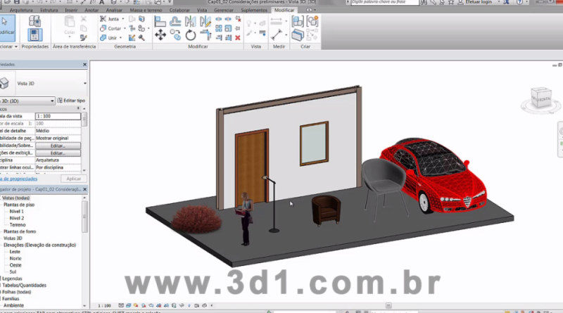 Criação de Famílias Avançadas no Revit – 3D1