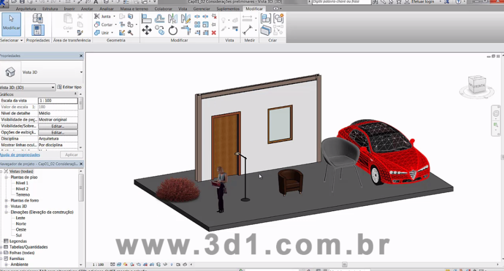 Criação de Famílias Avançadas no Revit – 3D1